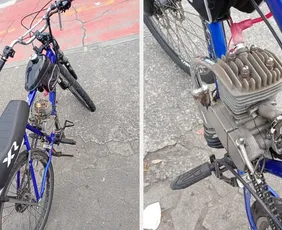Imagem ilustrativa da imagem Bicicleta a combustão é apreendida em avenida de Vitória