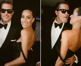 Imagem ilustrativa da imagem Brad Pitt oficializa namoro com designer no casamento de Taylor Swift