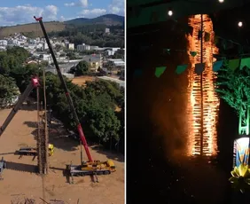 Imagem ilustrativa da imagem Cidade do ES quer bater o próprio recorde de fogueira gigante