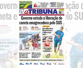 Imagem ilustrativa da imagem Confira os destaques do jornal A Tribuna desta quarta-feira