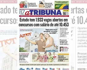 Imagem ilustrativa da imagem Confira os destaques do jornal A Tribuna desta sexta-feira