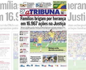 Imagem ilustrativa da imagem Confira os destaques do jornal A Tribuna deste domingo