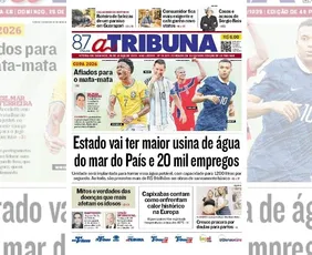 Imagem ilustrativa da imagem Confira os destaques do jornal A Tribuna deste domingo
