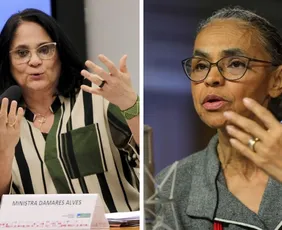 Imagem ilustrativa da imagem Damares agradece apoio de Marina Silva e cita admiração: 'Somos irmãs em Cristo'