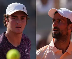 Imagem ilustrativa da imagem Fonseca x Djokovic: sensação brasileira faz maior jogo da carreira contra seu ídolo