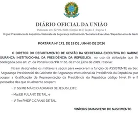 Imagem ilustrativa da imagem GSI nomeia major 'Fulano de Tal' e tenente 'Cicrano de Tal' para segurança de Lula