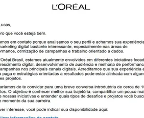 Imagem ilustrativa da imagem Golpe usa falsas vagas de emprego da L'Oréal e Coca-Cola para roubar acesso a email