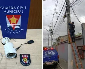 Imagem ilustrativa da imagem Guarda de Vitória localiza e retira câmera de monitoramento do tráfico em Inhanguet