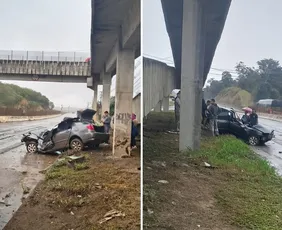 Imagem ilustrativa da imagem Homem morre após carro capotar na ES-482 em Cachoeiro de Itapemirim