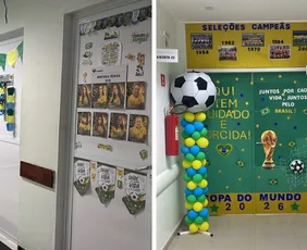 Imagem ilustrativa da imagem Hospitais do ES entram no clima da Copa com decoração verde e amarela