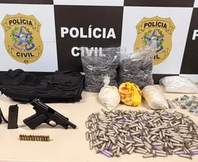 Imagem ilustrativa da imagem Investigado por homicídio é preso e granada artesanal apreendida na Serra