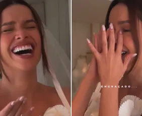 Imagem ilustrativa da imagem Juliette se emociona ao provar vestidos de noiva pela primeira vez