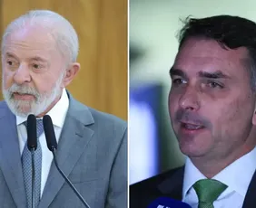Imagem ilustrativa da imagem Lula tem 47% contra 44% de Flávio Bolsonaro no 2º turno, aponta BTG/Nexus