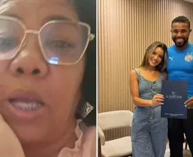Imagem ilustrativa da imagem Mãe de Davi Brito descobre casamento do filho pela internet e posta vídeo chorando