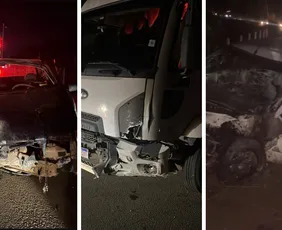 Imagem ilustrativa da imagem Mulher morre em acidente envolvendo caminhão e outros dois carros no Noroeste do ES