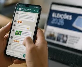 Imagem ilustrativa da imagem Pesquisa Genial/Quaest: 87% rejeitam grupos de política no WhatsApp