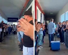 Imagem ilustrativa da imagem VÍDEO: Funcionários de hospital fazem corredor de honra após doação de órgãos no ES