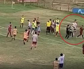 Imagem ilustrativa da imagem VÍDEO: jogador sub-17 desmaia após ser agredido durante partida de futebol no ES