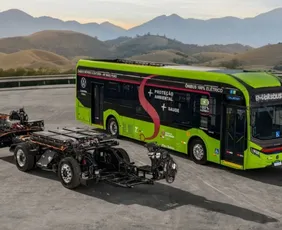 Imagem ilustrativa da imagem Veja a imagem do ônibus elétrico da Volkswagen que será testado no Transcol