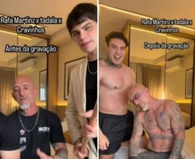 Imagem ilustrativa da imagem Cristian Cravinhos é banido de plataforma adulta por vídeo com simulação de paulada