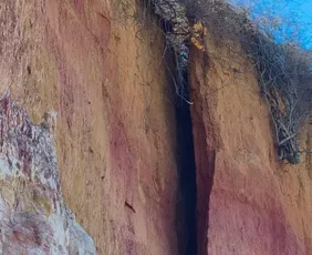 Imagem ilustrativa da imagem Grande fissura em falésia acende alerta para deslizamento no ES