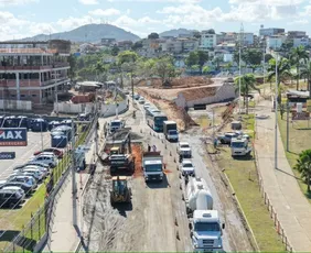 Imagem ilustrativa da imagem Trecho é interditado para obras de viaduto e mergulhão em Cariacica