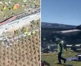 Imagem ilustrativa da imagem Acidente entre trens de alta velocidade mata ao menos 30 pessoas na Espanha