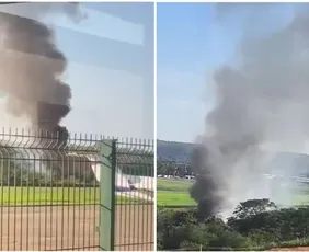 Imagem ilustrativa da imagem Aeronave da Polícia Militar cai em Minas Gerais; três pessoas morrem