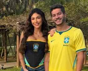 Imagem ilustrativa da imagem Arthur Aguiar e Jheny Santucci reatam casamento e revelam nome da filha