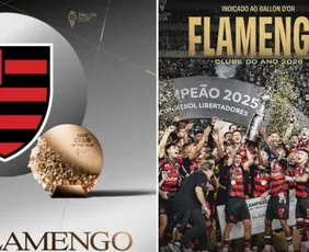 Imagem ilustrativa da imagem Flamengo concorre ao título de melhor clube do ano no Bola de Ouro 2026