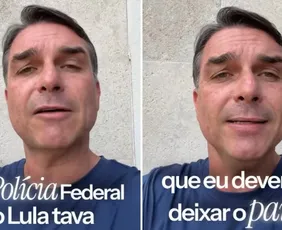 Imagem ilustrativa da imagem Flávio Bolsonaro diz que foi intimado pela PF e que está proibido de deixar o país