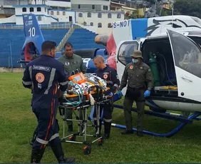 Imagem ilustrativa da imagem Idoso sofre queimaduras no Sul do ES e é transferido de helicóptero para hospital