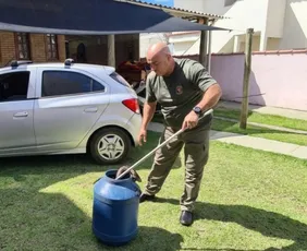 Imagem ilustrativa da imagem Jiboia é resgatada em residência na Serra
