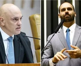 Imagem ilustrativa da imagem Moraes determina emissão de mandado de prisão contra Eduardo Bolsonaro