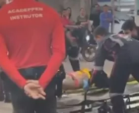 Imagem ilustrativa da imagem Motociclista fica ferido após colidir com viatura da Polícia Penal em Vila Velha