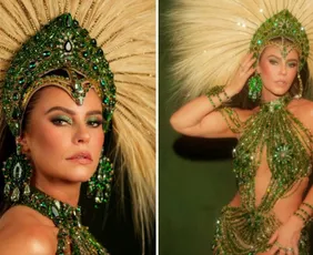 Imagem ilustrativa da imagem Paolla Oliveira é coroada rainha de bateria da Imperatriz Leopoldinense