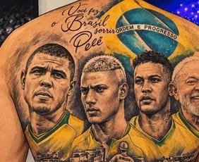 Imagem ilustrativa da imagem Richarlison publica imagem de IA com Lula tatuado após vitória do presidente