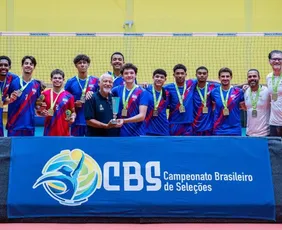 Imagem ilustrativa da imagem Vôlei masculino capixaba conquista prata e garante acesso à Divisão Especial