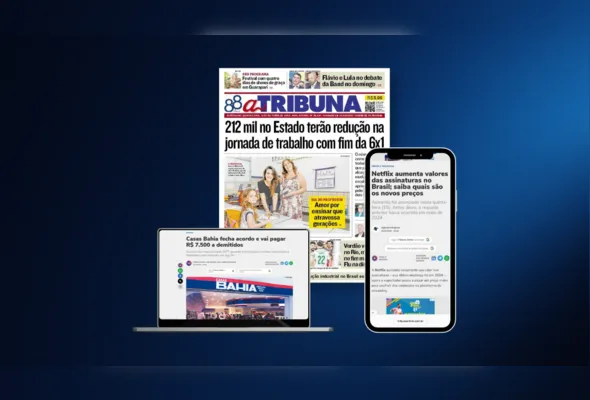 Imagem ilustrativa da imagem Confira os destaques do jornal A Tribuna desta sexta-feira