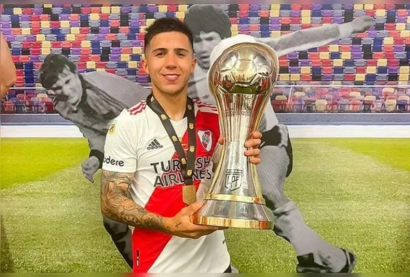 Imagem ilustrativa da imagem Veja lances de Enzo Fernandez, jovem do River que é a nova aposta do Flamengo