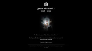 Imagem ilustrativa da imagem Site oficial da família real britânica é substituído por obituário
