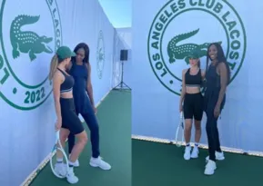 Imagem ilustrativa da imagem Ex-BBB participa de aula de tênis com Venus Williams