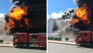 Imagem ilustrativa da imagem IMAGEM | Loja da Havan explode durante incêndio na Bahia