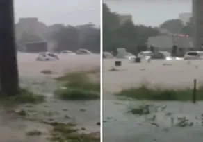 Imagem ilustrativa da imagem Alagamento destrói carros e interdita via Dutra após fortes chuvas em SP