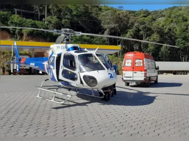 Imagem ilustrativa da imagem Vítima de acidente na BR-262 no ES é socorrida por helicóptero do Notaer