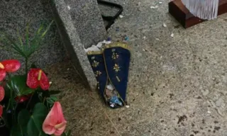 Imagem ilustrativa da imagem Imagens de santas católicas são destruídas dentro de igreja no Sul do ES