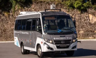 Imagem ilustrativa da imagem Empresa testa o 1º ônibus sem motorista da América Latina