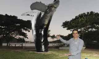 Imagem ilustrativa da imagem Monumento da baleia em Vitória vira point para selfies