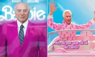 Imagem ilustrativa da imagem Temer apaga vídeo em que aparece como Ken, de paletó rosa-choque