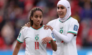 Imagem ilustrativa da imagem Zagueira de Marrocos faz história na 1ª vitória da seleção feminina em Copas